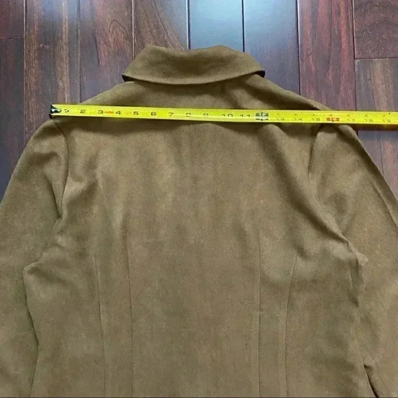 Urban Cotton Western Shirt Faux Suede Long Sleeve Button Front Brown Large - Picture 10 of 16